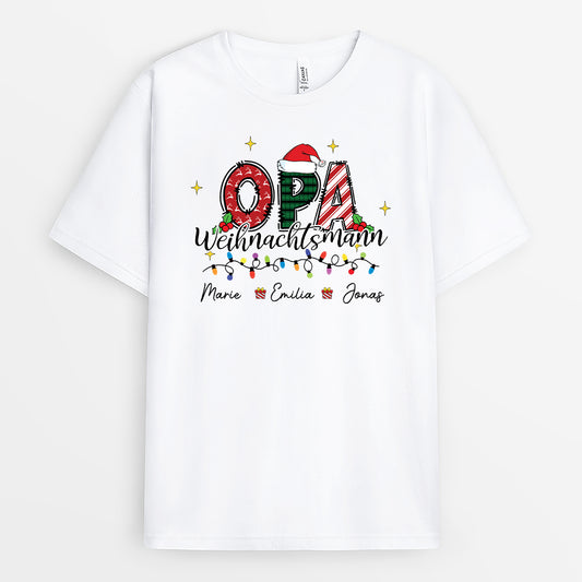 6086AGE1 opa oma weihnachtsmann weihnachts t shirt opa oma personalisiert 6086ATQMB