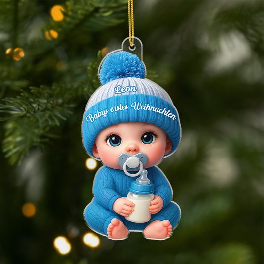 6097OGE1 3d druck effekt babys erstes weihnachten babyflasche acryl weihnachtsschmuck_ personalisiert zur geburt 6097O8QZK