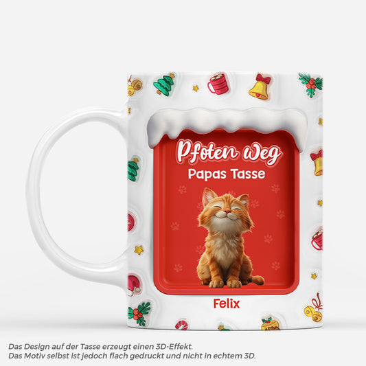 6119MGE1 3d druck effekt pfoten weg mamas tasse weihnachtstasse personalisiert_ katze 6119MTTZD