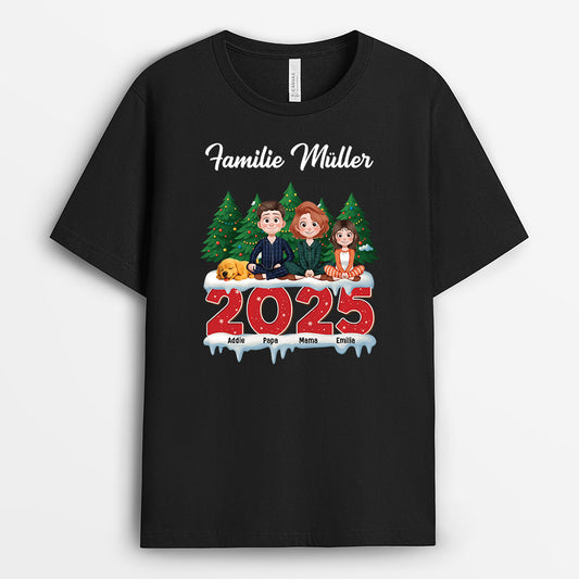 6122AGE1 familie mit haustieren personalisiertes weihnachts shirt_ 6122AKQMI