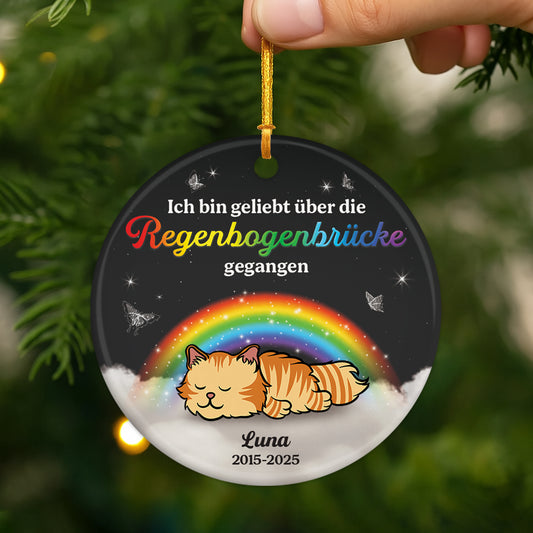 6148OGE1 ich wunschte die regenbogenbrucke hatte besuchszeiten personalisierte keramik ornamente katzen zur erinnerung 6148OK6ZD2