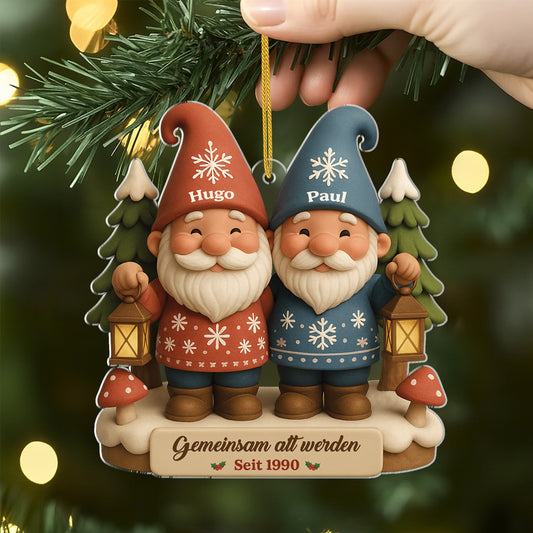 6151OGE2 3d druck effekt gemeinsam alt werden seit acryl weihnachtsschmuck_ personalisiert fur queere menschen schwule paare 6151OKTMG