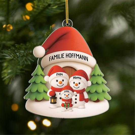 6187OGE1 3d druck effekt gemeinsam sind wir eine familie personalisierter christbaumschmuck familie_ acryl 6187OKLNI