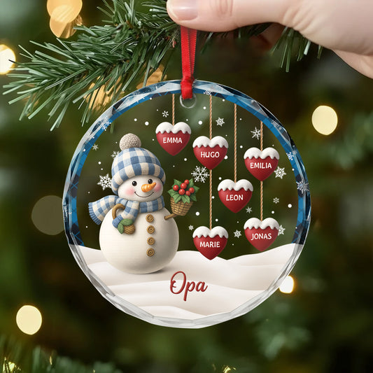 6235OGE2 3d druck effekt schneemann glas weihnachtsschmuck personalisiert oma opa 6235O8QNA