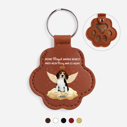 6260AGE1 deine flugel waren bereit mein herz war es nicht personalisierte trauergeschenke schlusselanhanger aus tierhaar_ foto 6260aj