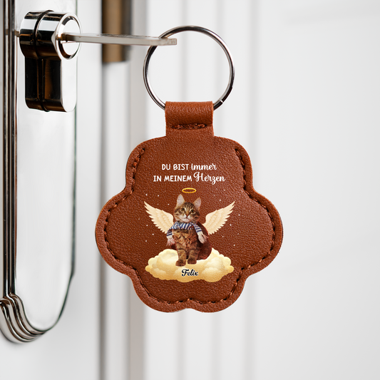 6260AGE2 deine flugel waren bereit mein herz war es nicht personalisierte trauergeschenke schlusselanhanger aus tierhaar_ foto 6260aj
