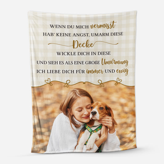 6285BGE1 wir lieben dich fur immer und ewig kuscheldecke personalisiert_ haustier mit foto zur erinnerung 6285B3QZC
