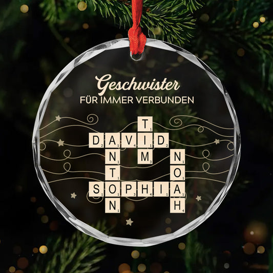 6306OGE1 bruder schwestern fur immer verbunden glas weihnachtsschmuck kreuzwortratsel personalisiert_ geschwister 6306O8Q5E