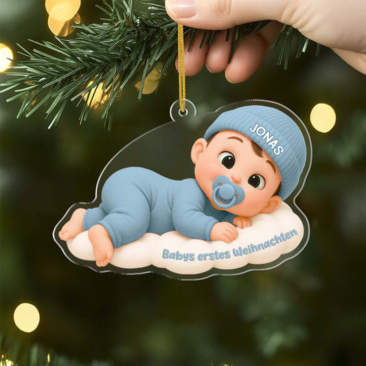6311OGE2 3d druck effekt babys erstes weihnachten acryl weihnachtsschmuck personalisiert_ wolken 6311OTT7K