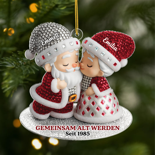 6313OGE1 3d druck effekt gemeinsam alt werden seit acryl weihnachtsschmuck personalisiert paar kuss 6313O8ZMG