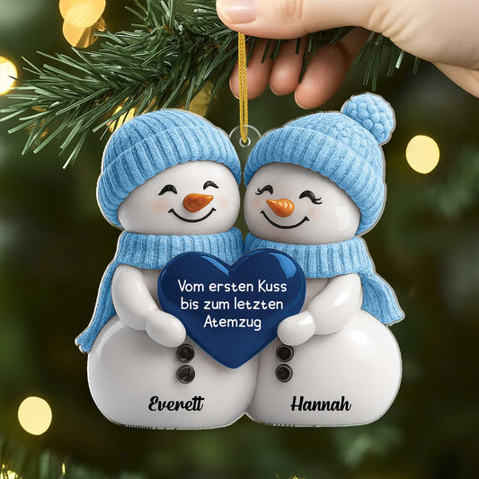 6342OGE2 3d druck effekt vom ersten kuss bis zum letzten atemzug acryl weihnachtsschmuck personalisiert paar schneemann 6342O8PWG