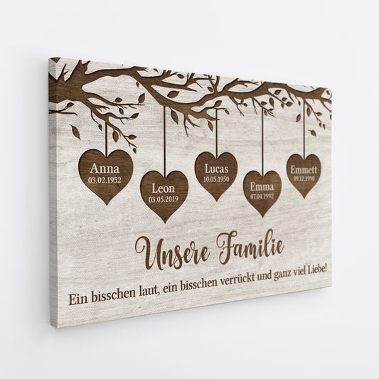 6417CGE2 unsere familie wo leben beginnt und liebe niemals endet personalisierte leinwand familie_ 6417C6TZI