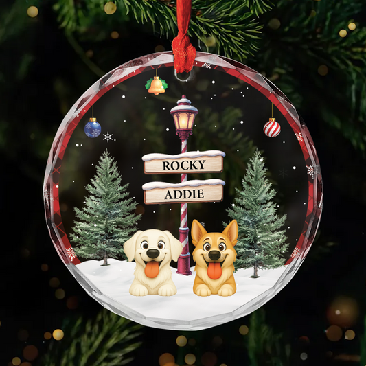 6439OGE1 hunde namensschilder acryl weihnachtsschmuck personalisiert_ 6439O