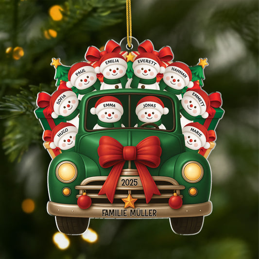 6492OGE1 familie im auto weihnachtsschmuck personalisiert_ 6492O8PMI