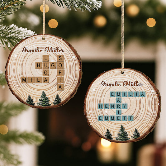 6502OGE2 die familie weihnachten personalisierte kreuzwortratsel 1 schicht holz ornamente 6502O3TTI