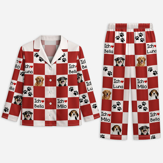 6503VGE1 pfoten hunde mit foto personalisierter schlafanzug hunde katzen 6503VKXZC