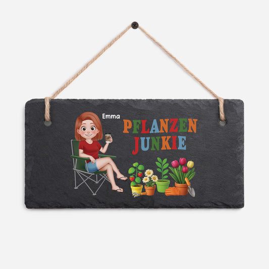 6507AGE2 pflanzen suchtig personalisiertes geschenk garten schiefer gartenschild frauenm_nner 6507ae8vca