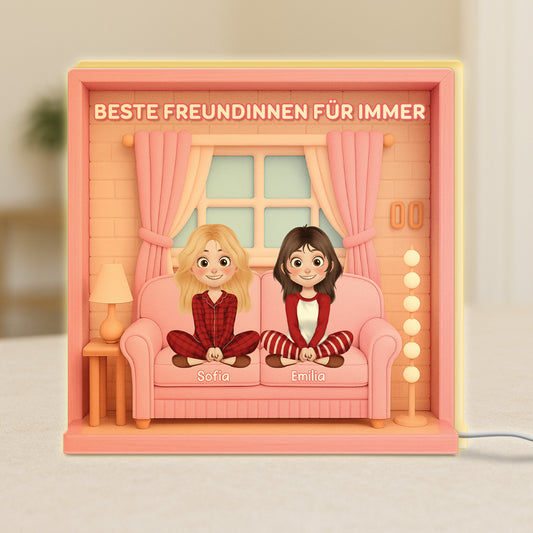 6585LGE1 3d druck effekt besties fur immer personalisiertes geschenk lightbox beste freundeschwestern 6585lcqaf