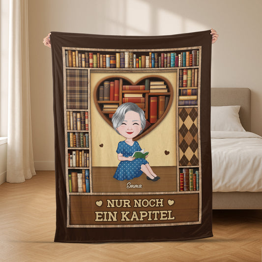 6596BGE2 einfach ein madchen das bucher liebt kuscheldecke personalisiert_ fur_ leseratten_ frauen 6596BKM5A