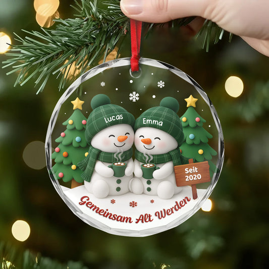 6623OGE2 gemeinsam alt werden seit glas weihnachtsschmuck_ personalisiert paar schneemann 6623OKZTG_415f518f 2266 4c92 ae68 9d35a3fcb875