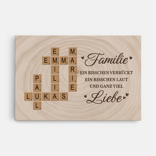 6648CGE1 meine familie etwas verruckt etwas laut und ganz viel liebe leinwand kreuzwortratsel personalisiert_ 6648C8QCI