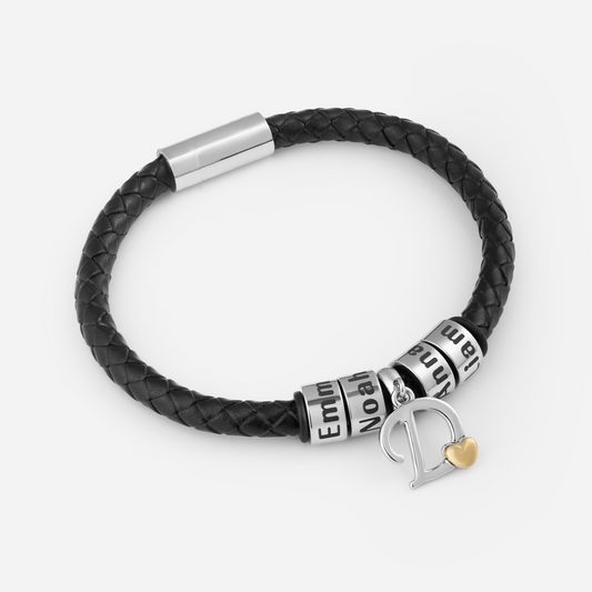 6678JGE1 alphabet zylindrische namensschilder personalisierte armbander fur manner_ 6678J0Y5B