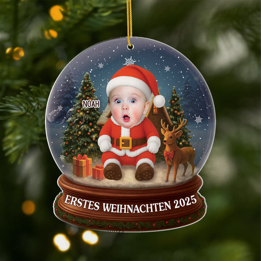 6703OGE1 3d druck effekt erstes weihnachten acryl weihnachtsschmuck_ personalisiert kinder mit gesicht 6703OTQ5K