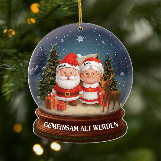 6704OGE1 3d druck effekt gemeinsam alt werden seit acryl weihnachtsschmuck personalisiert paar weihnachtsmann 6704OTV5G