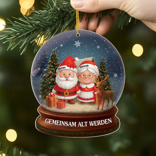 6704OGE2 3d druck effekt gemeinsam alt werden seit acryl weihnachtsschmuck personalisiert paar weihnachtsmann 6704OTV5G