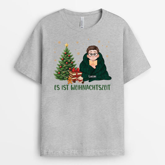 6711AGE2 es ist weihnachtszeit weihnachts t shirt personalisiert_ damen manner 6711A3TWA