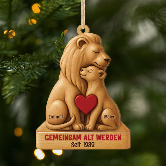 6726OGE1 3d druck effekt gemeinsam alt werden seit personalisierte 1 schicht holz ornamente weihnachten paar lowe 6726O3TMG