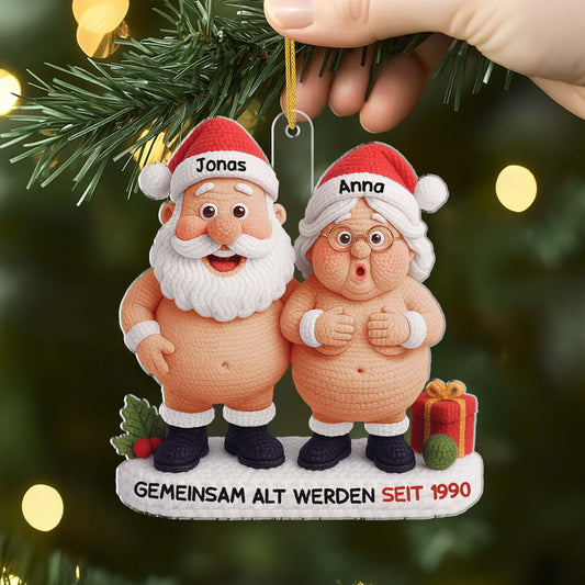 6747OGE2 3d druck effekt gemeinsam alt werden seit lustiger acryl weihnachtsschmuck personalisiert paar wolle 6747O6Z5G