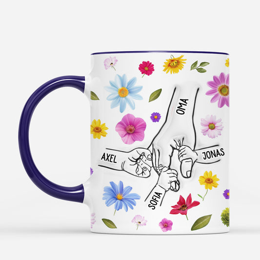 6779MGE1 3d druck effekt mama und kinder hand by hand blumen oma mama tasse personalisieren 6779M3LAA_2