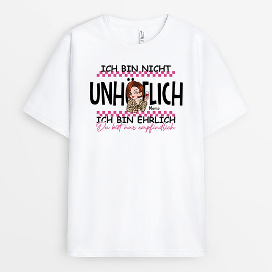 6920AGE1 ich bin nicht unhoflich ich bin ehrlich personalisierte t shirts damen_ lustig 6920ATZNA