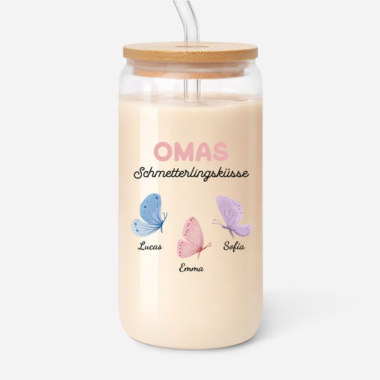 6947AGE1 omas schmetterlingskusse personalisiertes geschenk glas mit deckel und strohhalm oma mama 6947attvta_2
