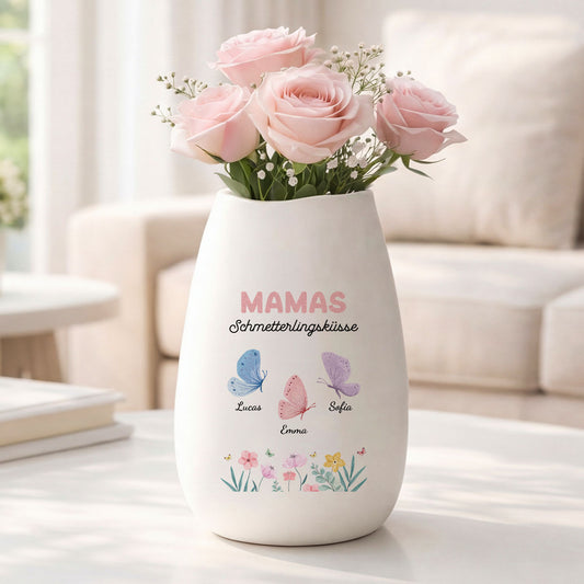 6947AGE2 omas schmetterlingskusse personalisiertes geschenk blumenvase oma mama 6947aotvta