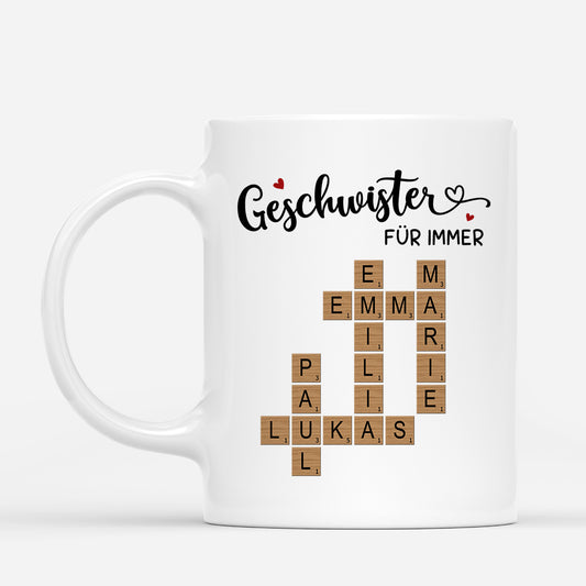 6978MGE1 geschwister fur immer schwester bruder besste freunde tasse kreuzwortratsel personalisiert 6978M6PTA
