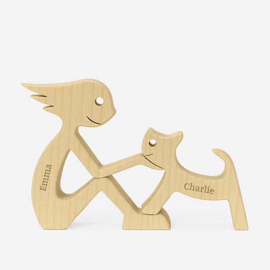 7007QGE2 mensch und hund pferd holzpuzzle personalisiert 7007Q0T3I