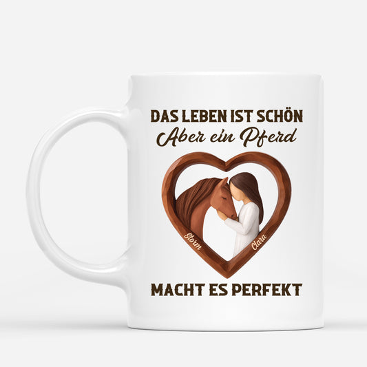 7015MGE1 ein pferd macht das leben perfekt tasse pferd personalisiert frauen 7015MKT5U