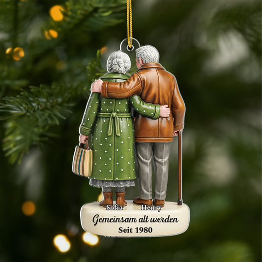 7026OGE1 3d druck effekt gemeinsam alt werden seit acryl weihnachtsschmuck personalisiert paar liebe im alter 7026O3T5G