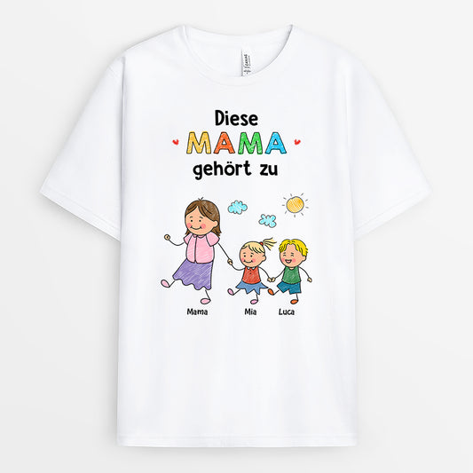 7078AGE1 dieser papa gehort zu buntstifte personalisiertes geschenk mama papa shirt 7078atpaa
