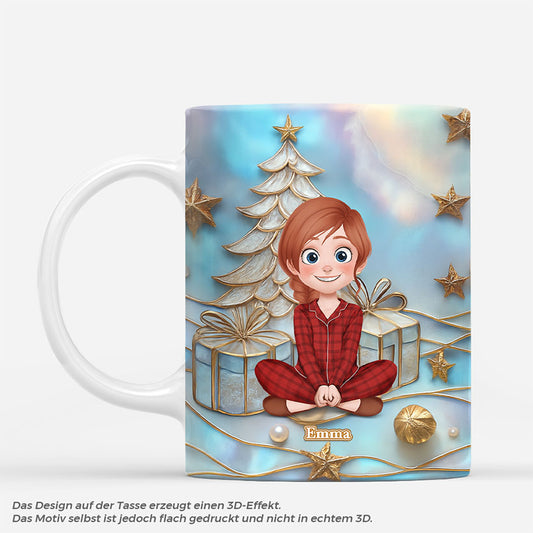 7103MGE1 frau oder mann cartoon mit tannenbaum personalisierte weihnachtstasse_ 7103M8VNA