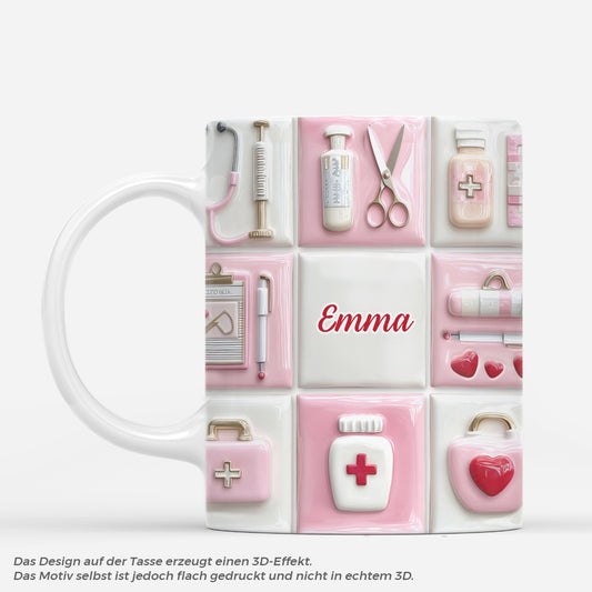 7115MGE1 3d druck effekt arztin arzt krankenschwester krankenpfleger personalisierte tasse mit foto_ 7115M6LAN