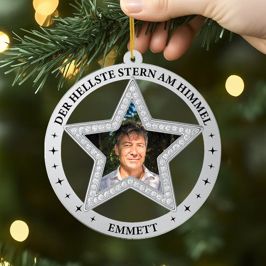 7127OGE2 der hellste stern am himmel acryl weihnachtsschmuck personalisiert_ foto zur erinnerung 7127OTZNA