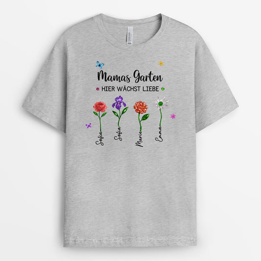 7211AGE2 omas garten schmucksteine blumen personalisiertes geschenk mama oma t shirt 7211a6q5a