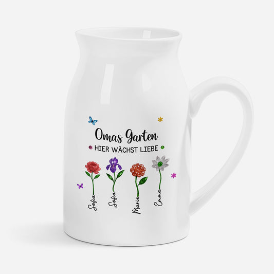 7211OGE1 omas garten hier wachst die liebe personalisiertes geschenk keramik vase omamama blumen 7211o6q5a