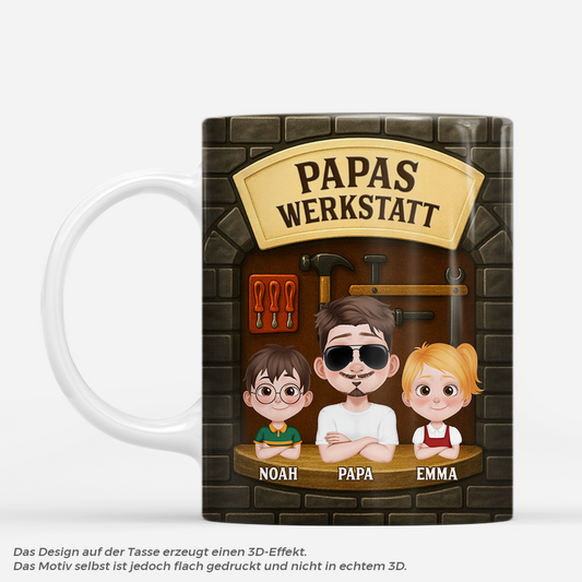 7238MGE1 3d druck effekt papas garage opa papa tasse personalisieren_ 7238MTTMB