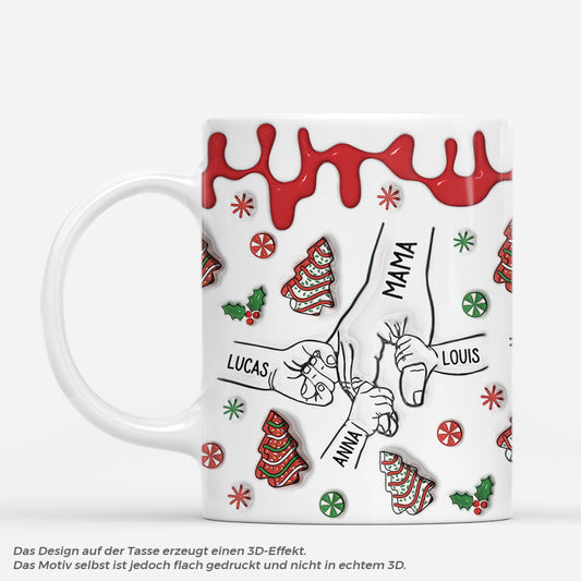 7248MGE1 3d druck effekt hand in hand personalisierte weihnachtstasse_ oma mama 7248MKTWA