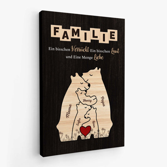 7266CGE2 familie bar etwas verruckt etwas laut und ganz viel liebe personalisierte leinwand 7266CTT5I