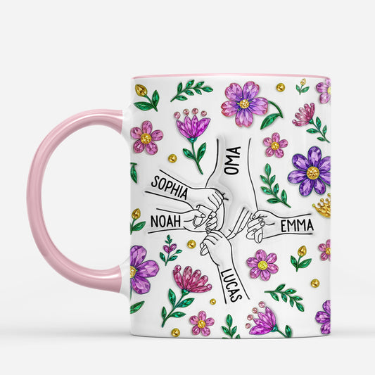 7305MGE2 3d druck effekt hand in hand glitzersteine lila blumen mama oma tasse personalisiert 7305M6TTA_d66d41be e990 456d 8a7c f9a910e87369